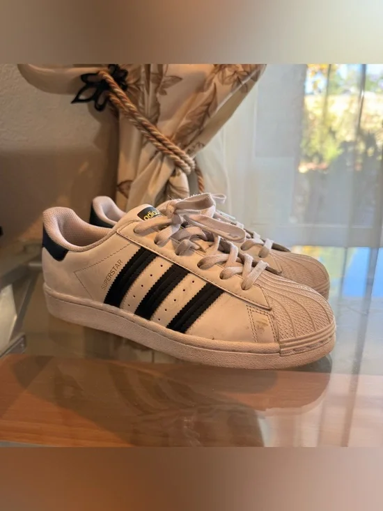 New Adidas White and Black Superstar Sneakers