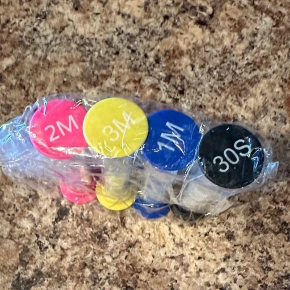 Colored Timers, 30 seconds, one minute,three minute two minutes