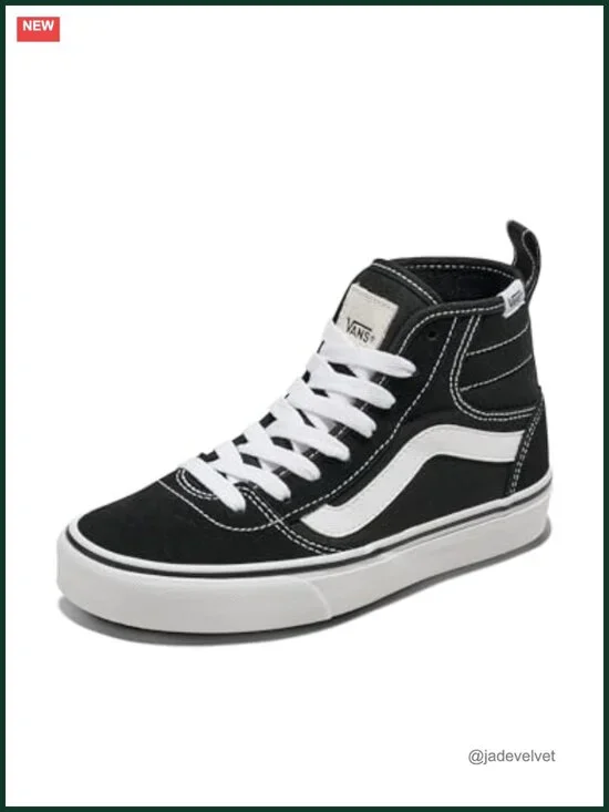 High Top Sneaker - Canvas Suede Lace-Up Athletic Shoe