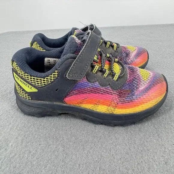 Merrell Kids Bare Steps Rainbow Trail Shoes Hook Loop US 10