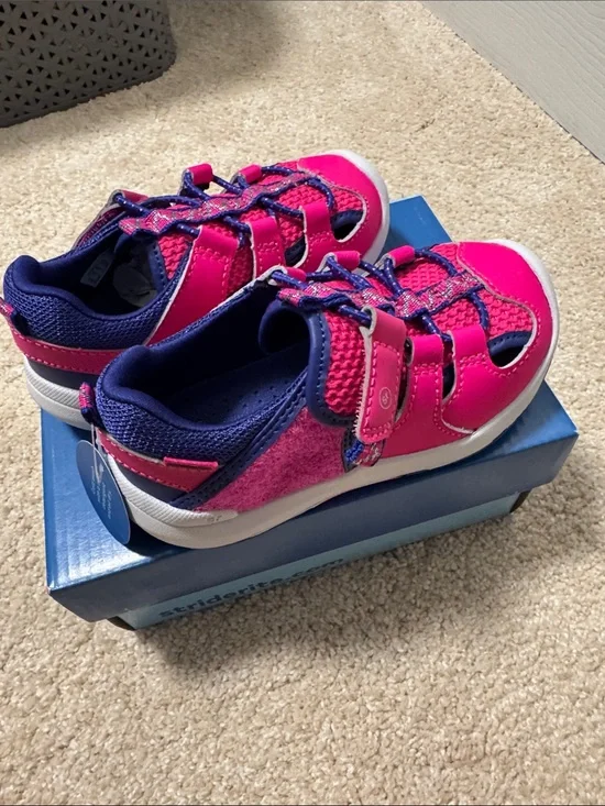 Stride Rite Girls Pink and Purple Water Shoes - Closed Toe Sport Sandals
