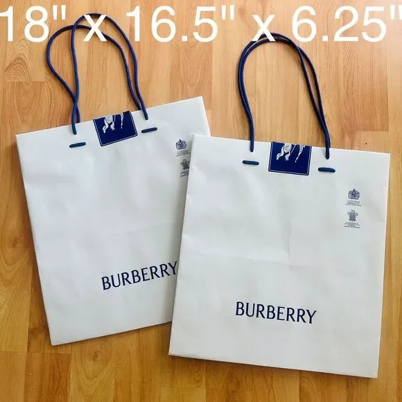 Burberry Paper Shopping Gift Bag Bundle - x2 large 18
