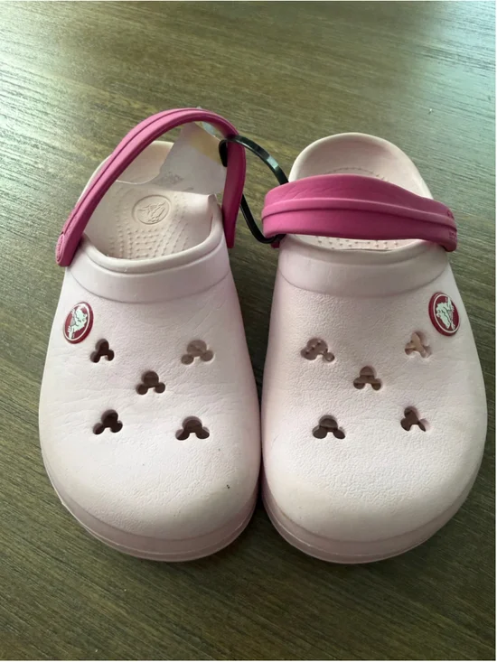 Girls Crocs Disney Mickey Mouse Clogs Size 10 Toddler Pink