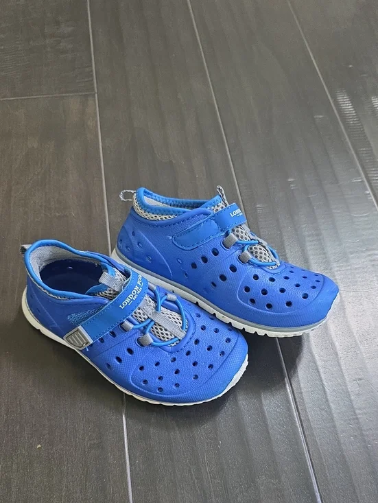 London Fog Royal Blue Kids Water Shoes with Gray Mesh