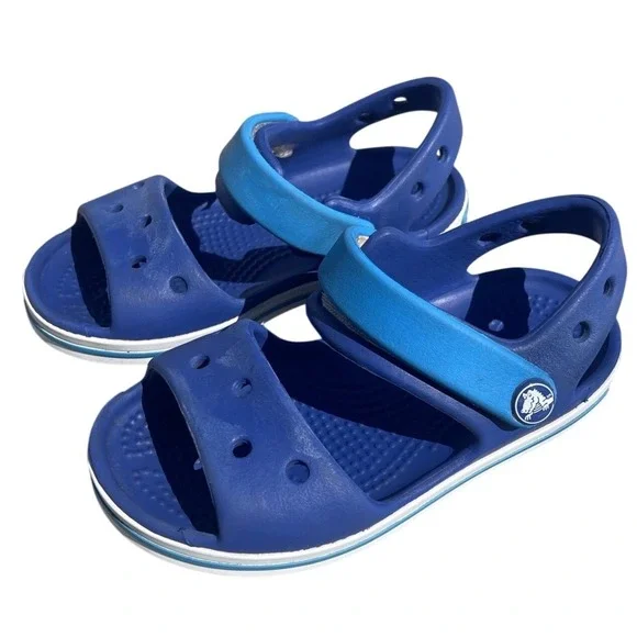 Crocs Crocband Sandals Kids Toddler Cerulean Blue Ocean Size C7 Waterproof Beach
