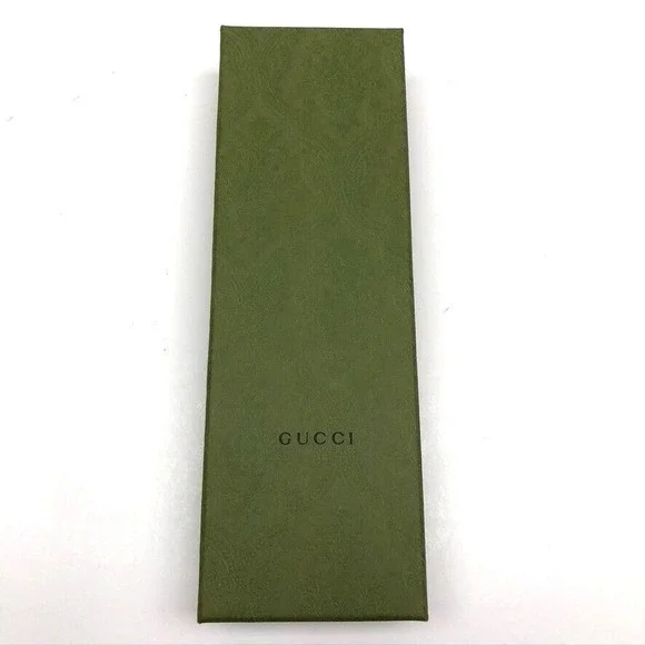 Authentic Gucci Gift Box‎ Green Empty Storage Rectangle Small 3.5x10.5x1.5