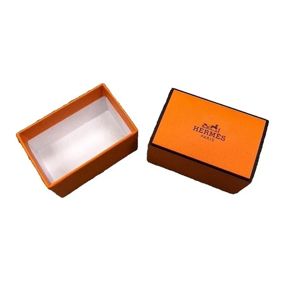 Authentic Hermes Orange Gift Box Empty ‎ Rectangle Storage 2.5x1.5x1.5 Small