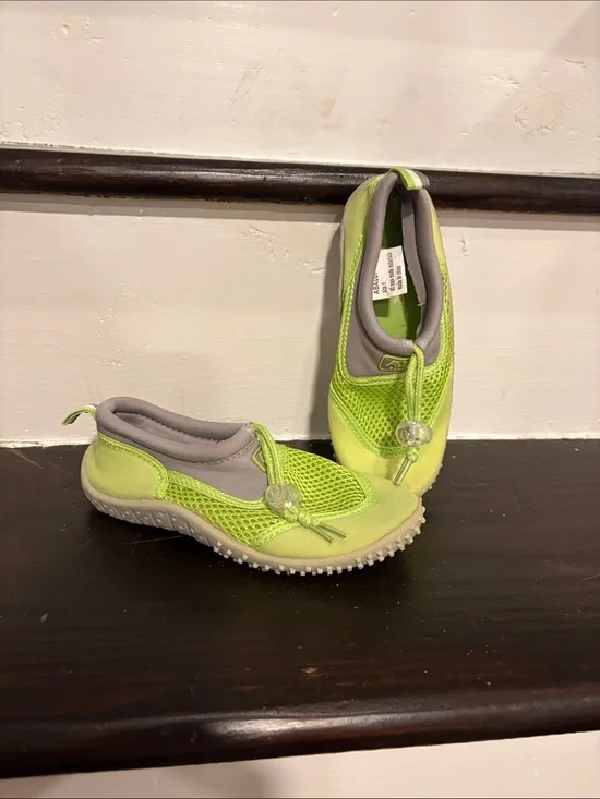 Women's Neon Lime Slip-On Water Shoes - Lightweight Comfort