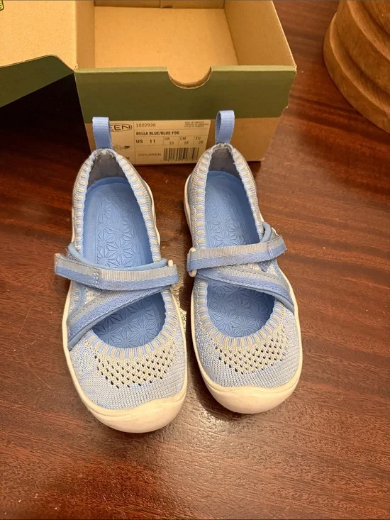 Keen Kids Light Blue Water Shoes with White Soles