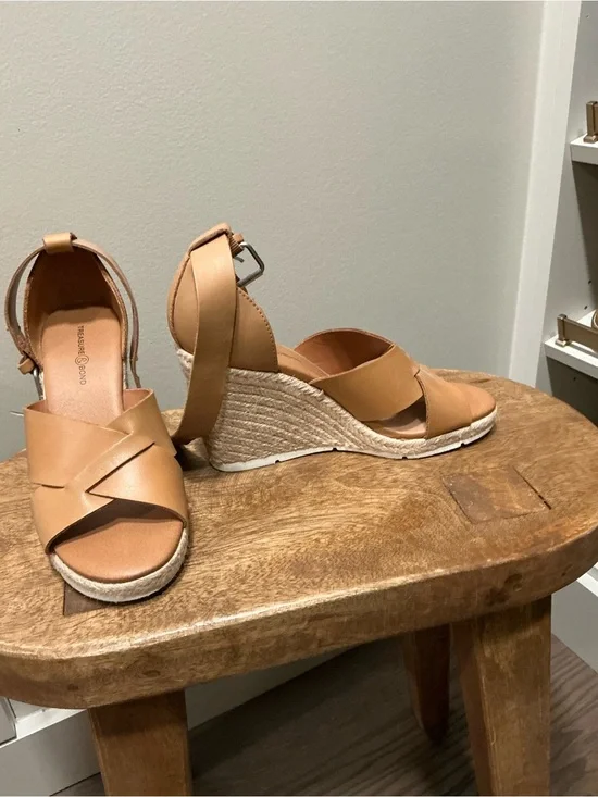 Treasure & Bond Tan Espadrille Wedge Sandals