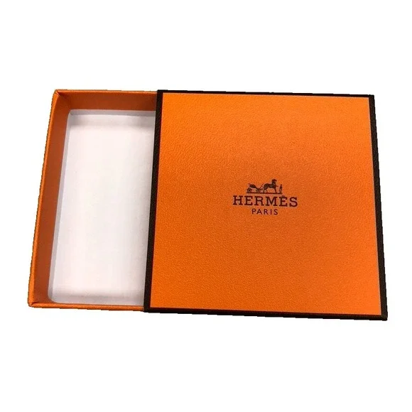 Authentic Hermes Orange Gift Box Empty‎  Square 2.75x2.75x.75 Small Storage