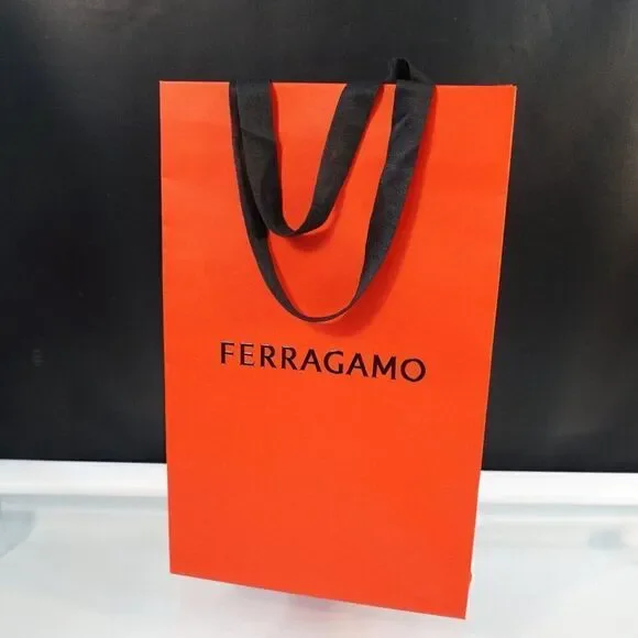 Salvatore Ferragamo EMPTY Red Gift Tote Bag 10.5