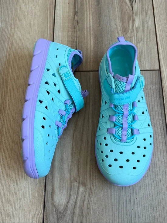 Stride Rite Aqua and Lavender Water Shoe