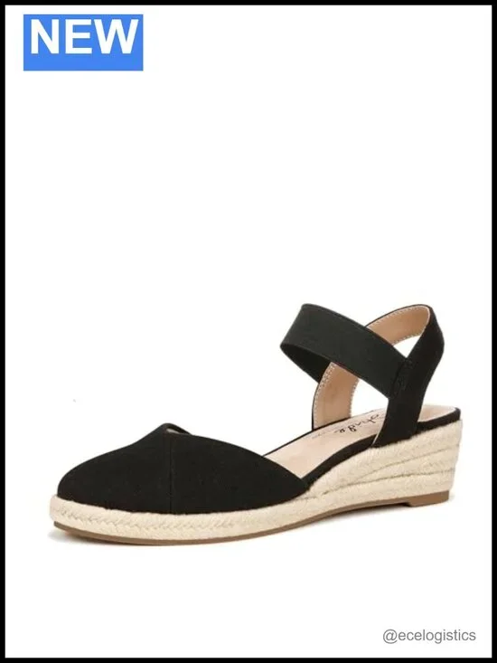 Espadrille Wedge Sandals with Ankle Strap