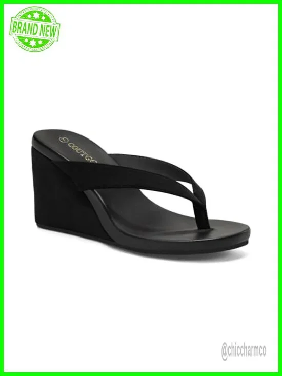 Wedge Heels Sandals Platform Flip Flops Slides Beach Shoes Arch Support