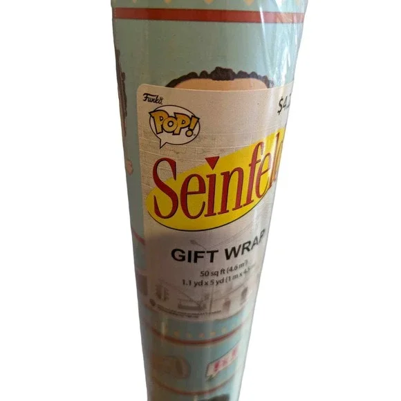 Seinfeld Christmas Funko Pop Gift Wrapping‎ Paper 50 Sq Ft Roll New Festivus