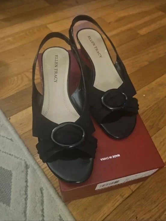 Peeptoe Wedge Slingback Sandals