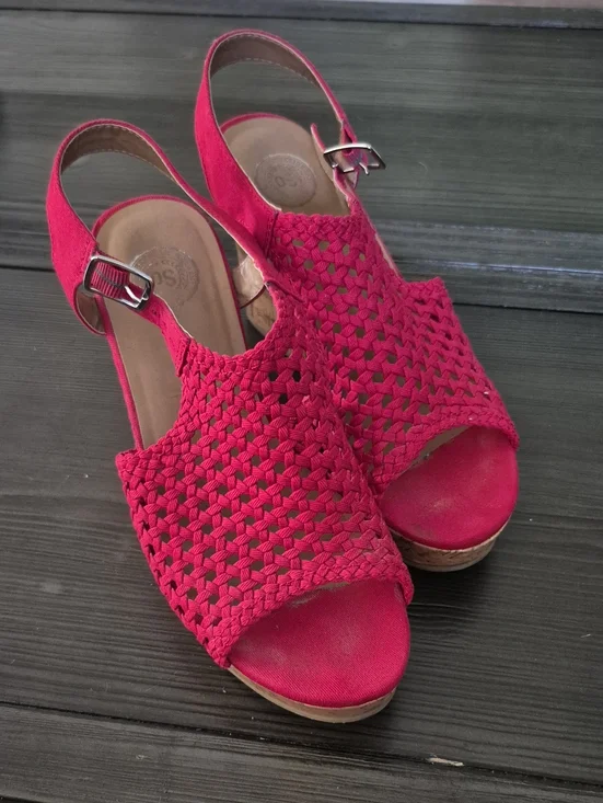 Women’s Woven Slingback Sandals - Red