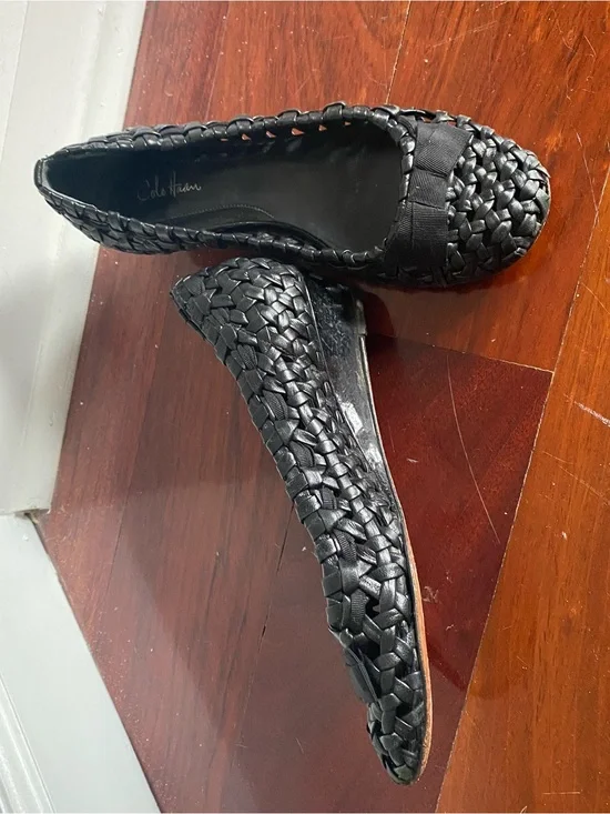 Cole Haan Women's Black Woven Ballet Flats Sz 6