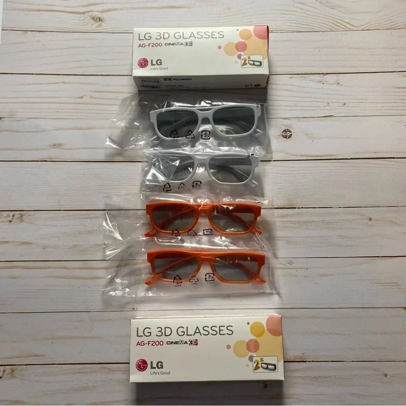 LG 3D Glasses‎ AG-F200 Cinema 3D 4 Pairs Genuine LED HDTV Theater