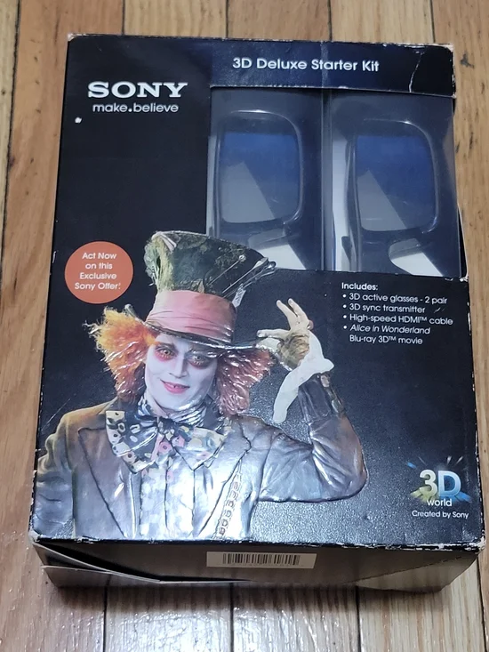 Sony 3D Deluxe Starter Kit - Black with Blue Lenses