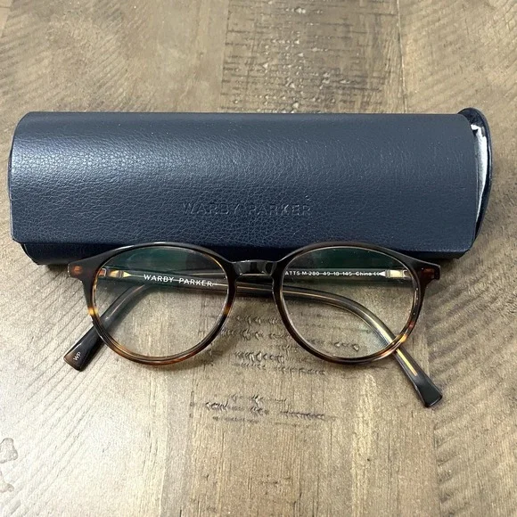 Warby Parker Watts M‎ 280 Sugar Maple Eyeglasses Frame 49-18-145 w/Case