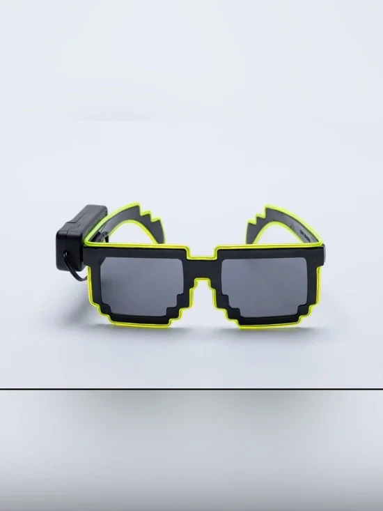 Brand New, Glasses Neon Party Mode DJ Glowing Light Wireless Light Up, Green