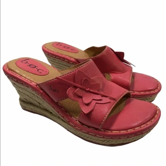 BOC Women’s Pink Flower Wedges