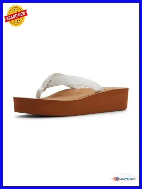 Wedge Platform Flip Flop Sandals with Cushioned Footbed