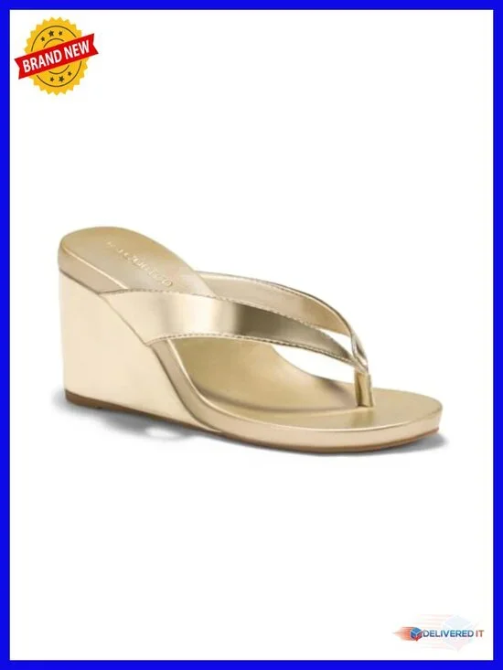 Women's Platform Wedge Sandals Flip Flops Slip On Slides 3.1in Heel