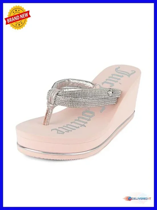 3 Inch Platform Wedge Flip Flops with EVA Footbed