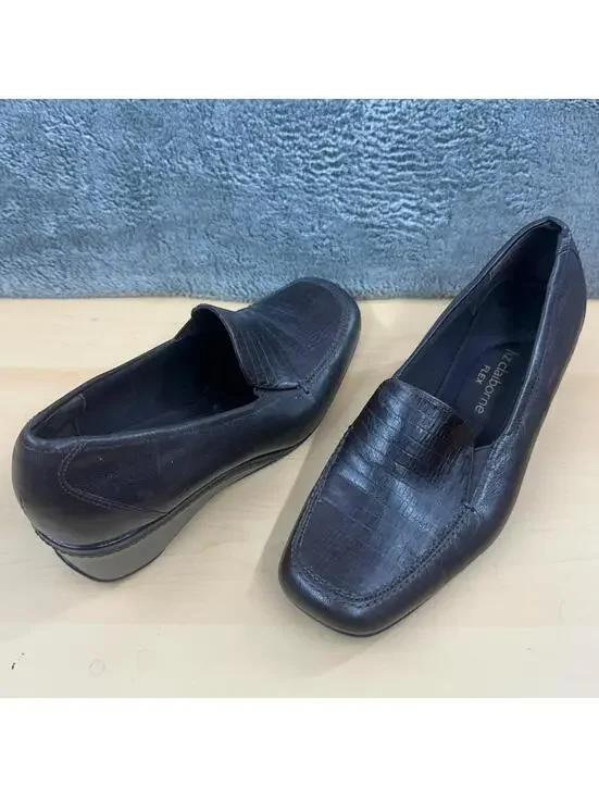 Liz Claiborne Croc Embossed‎ Wedge Loafers