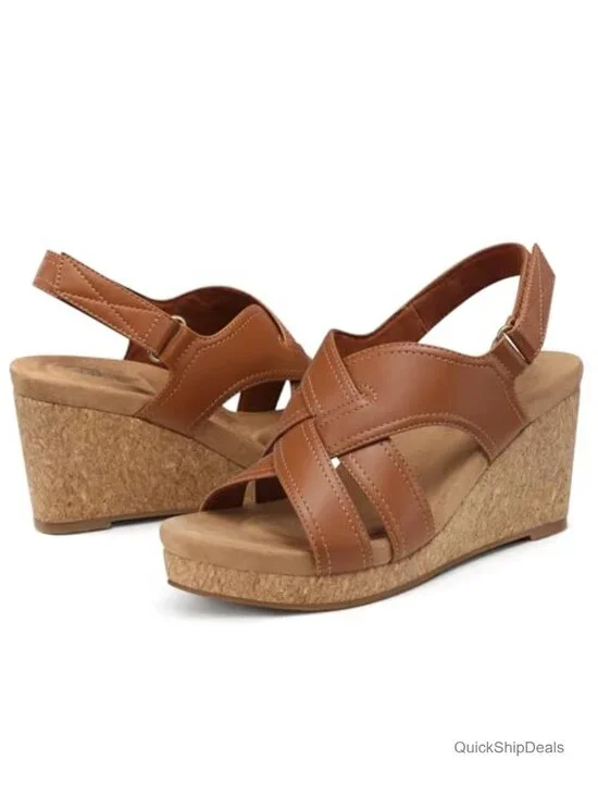 Wedge Sandals for Women Dressy Summer Comfortable Platform Arch Support Cork