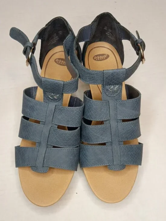 Dr. Scholl’s Esque Blue Strappy Wedge Sandals Women’s Size 6M