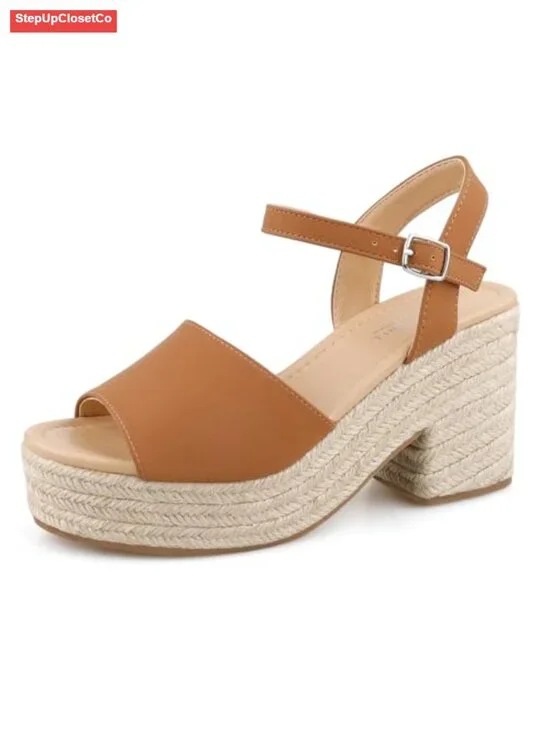 Espadrille Wedge Sandals Platform Ankle Strap Wedge Sandals for Women