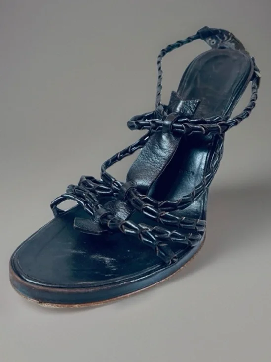 Sigerson Morrison Brown Strappy LEATHER Wedge Shoe