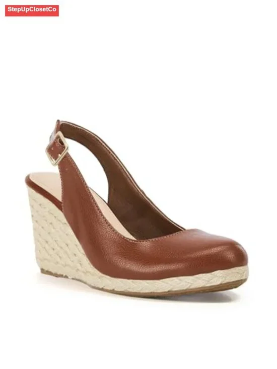 Wedge Espadrille Sandals Closed Toe Slingback Pumps Platform Heeled Sandal