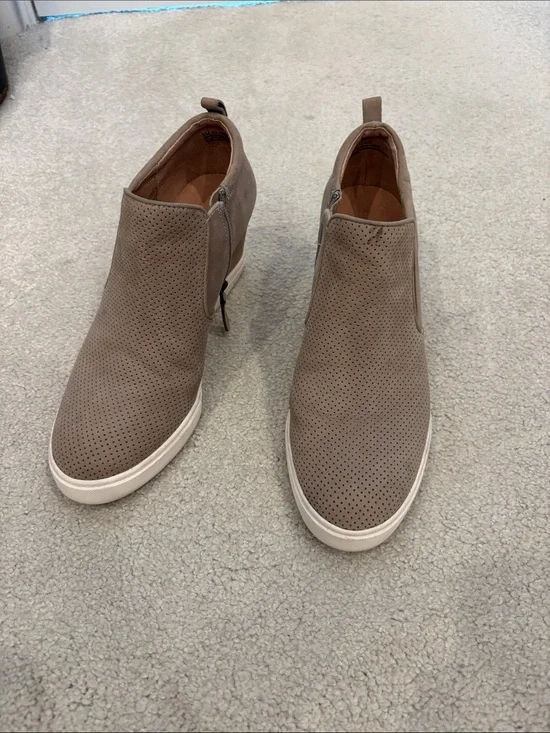 Caslon Perforated Slip-On Loafers in Taupe