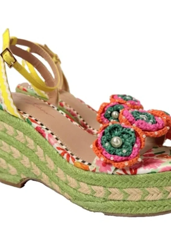 Betsey Johnson Women's Marabela Wedge Sandal Multicolored