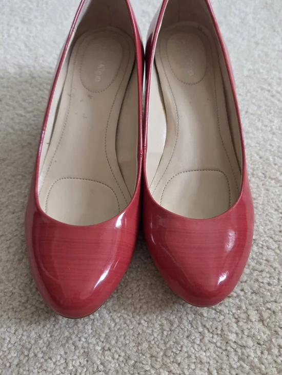 Calvin Klein Red Patent Round-Toe 2