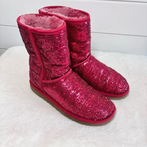 UGG Australia Red‎ Sequin  Women's Boots Size 7