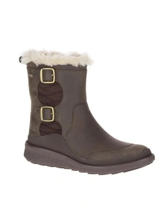 Merrell Women’s Tremblant Ezra Buckle Polar Waterproof Boots Espresso Size 7.5