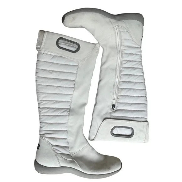 Patagonia Fiona Natural White Quilted PrimaLoft Winter Boots Womens 7.5 T50862