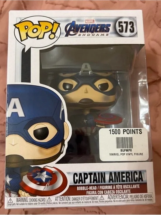 Funko Pop! Marvel Avengers Endgame Captain America - Blue, Red, White