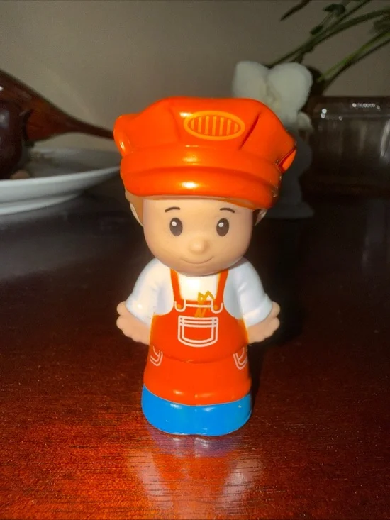 Fisher Price Little People Choo Choo Train Zoo Conductor Orange And White Outfit