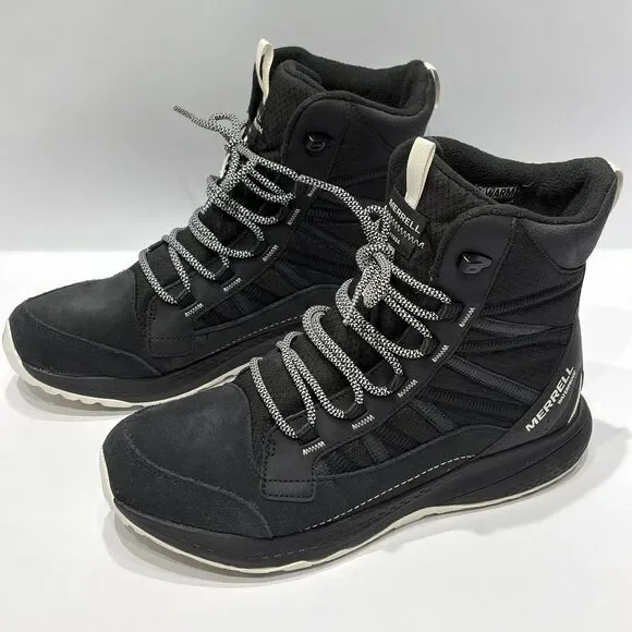 Merrell Bravada Edge 2 Insulated Waterproof Black Suede Boots Women 11 Worn Once