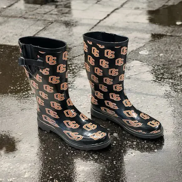 Campus Gear -Oregon State Beavers Women’s 10 Rubber Rain Boots College OSU- NCAA