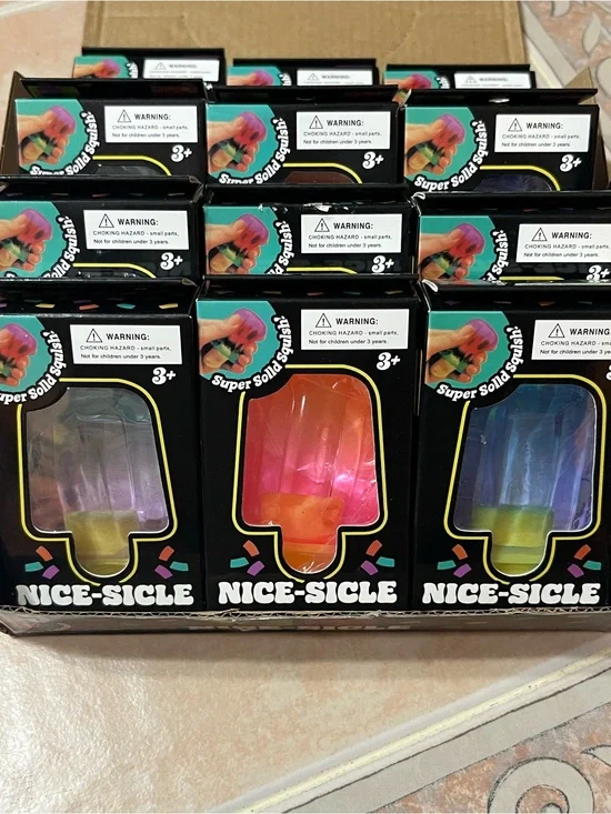 Rare ice cream Squishy Toy - Pink, Blue, Yellow
