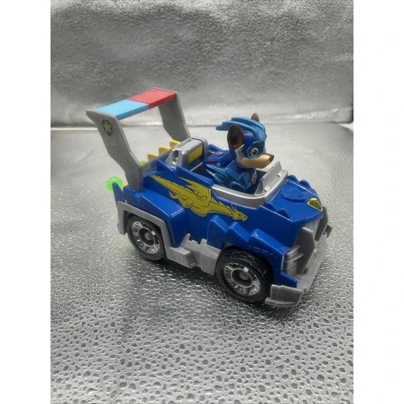 PAW Patrol Mighty Pups Super Paws Chase Deluxe Launcher Vehicle Spin Master Toy