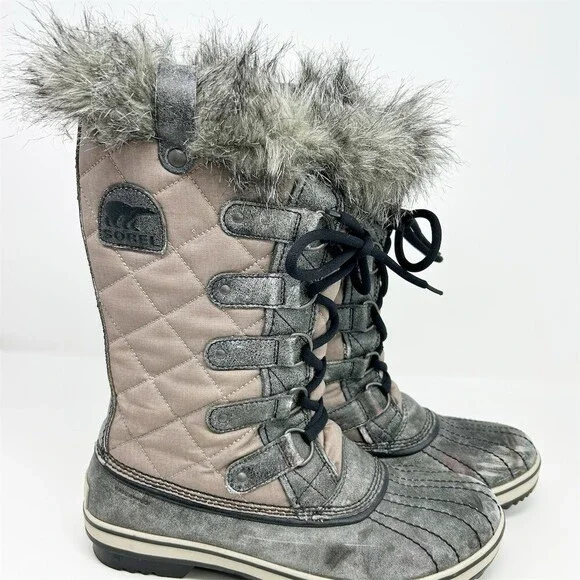 Sorel Tofino II Womens Winter Snow Boots Waterproof Lace Up Gray Taupe Size 10